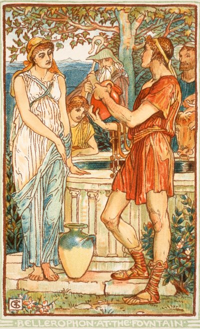 Bellerophon at the Fountain, Illustration from 